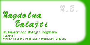 magdolna balajti business card